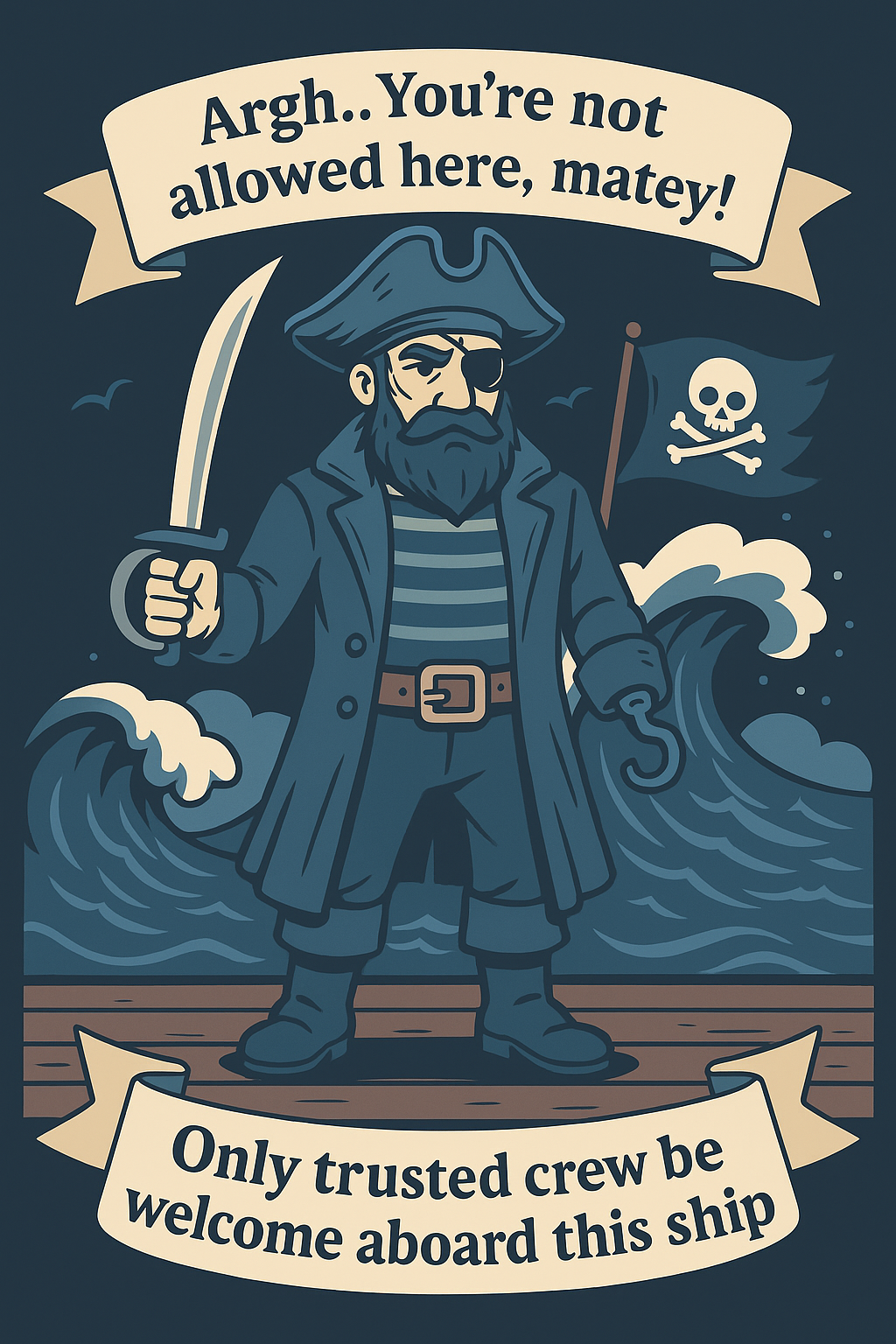 Pirate says you're not allowed here, matey!